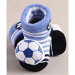 Cute Walk by Babyhug Sock Shoes with Football Applique - Lavender & White