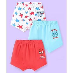 Babyhug Marvel Single Jersey Knit Briefs With Spider-Man Graphics Pack of 3 - White Blue & Red