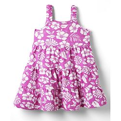 Babyhug Single Jersey Knit Sleeveless Floral Printed Frock with Headband & Bow Applique - Plum