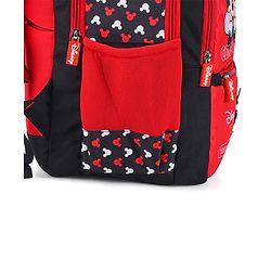 Babyhug Disney Mickey Mouse School Backpack|2 Main Compartments, 2 Front Pockets, 2 side Bottle Pockets|Water Resistant|Long lasting and Durable Zippers | Comfortable back cushioning | For School, Travel and Outdoors|Blue- 15.8 inches