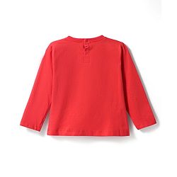 Babyhug Disney Single Jersey Knit Full Sleeves Night Suit with Minnie Mouse Graphics - Red
