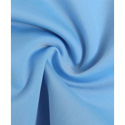 Babyhug Sleeveless V Cut Swimsuit with Frill Detailing - Light Blue