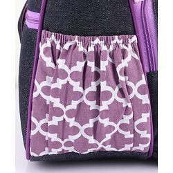 Babyhug Vogue Mini & Compact Denim Diaper Bag Quatrefoil Design - Purple