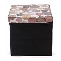 Babyhug Sto-Sit Foldable Storage Box Cum Stool - Black & Blue Heart