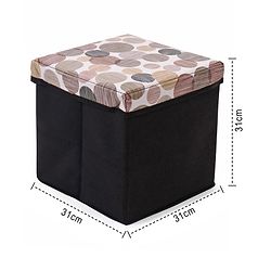 Babyhug Sto-Sit Foldable Storage Box Cum Stool - Black & Blue Heart
