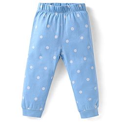 Babyhug Disney Single Jersey Knit Full Sleeves Night Suit with Winnie the Pooh Graphics - Light Blue