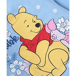 Babyhug Disney Single Jersey Knit Full Sleeves Night Suit with Winnie the Pooh Graphics - Light Blue