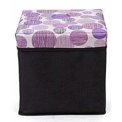 Babyhug Sto-Sit Foldable Storage Box Cum Stool - Black & Blue Heart
