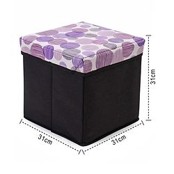 Babyhug Sto-Sit Foldable Storage Box Cum Stool - Black & Blue Heart