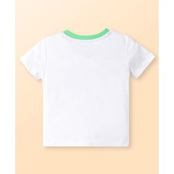 Babyhug Disney Single Jersey Knit Half Sleeves T-Shirt & Shorts Set With Mickey Mouse & Camouflage Graphics - White & Blue