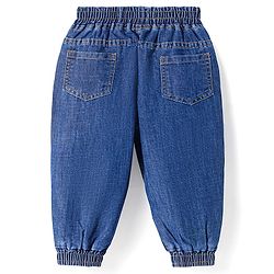 Babyhug Full Length Washed Denim Jeans - Blue
