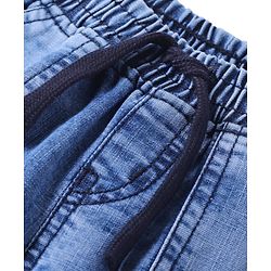 Babyhug Full Length Washed Denim Jeans - Light Blue