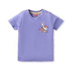 Babyhug Cotton Knit Half Sleeves T-Shirts With Animal Print Pack Of 3 - Yellow & Purple