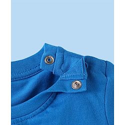 Babyhug 100% Cotton Knit Half Sleeves T-Shirts With Stripes Pack Of 3 - White & Blue