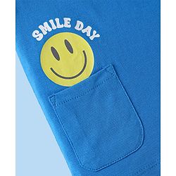 Babyhug 100% Cotton Knit Half Sleeves T-Shirts With Stripes Pack Of 3 - White & Blue