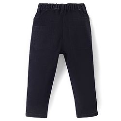 Babyhug Full Length Solid Denim Jeans with Stretch - Black