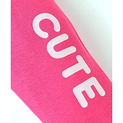 Babyhug Single Jersey Knit Full Length Lounge Pants Pack Of 2 with Polka Dots & Text Print - Pink Navy Blue
