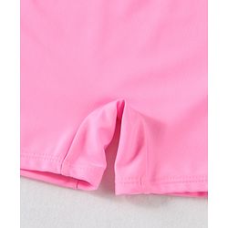Babyhug Half Raglan Sleeves Legged Swimsuit With Unicorn Print - Pink