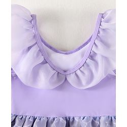 Babyhug Frill Sleeves Printed Frock Swimsuit - Pink (Color Print May Vary as Color Block Style)