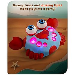 Babyhug Blue Crawling Crab Musical Toy with 3 Egg Release Function |Bump & Go| Interactive Early Learning Toy|3 Years+ Kids|Music & Lights|Hand Eye Co-ordination| Gifting Toy| BIS Certified