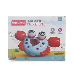 Babyhug Blue Crawling Crab Musical Toy with 3 Egg Release Function |Bump & Go| Interactive Early Learning Toy|3 Years+ Kids|Music & Lights|Hand Eye Co-ordination| Gifting Toy| BIS Certified