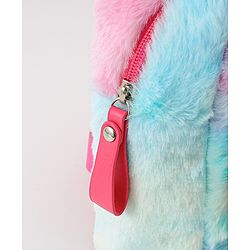 Babyhug Fashion Backpacks With Kitty Detailing - Light Blue & Pink