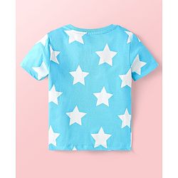 Babyhug Cotton Knit Half Sleeves  T-Shirts with Stripes & Star Print Pack of 5 - Blue Red & Yellow