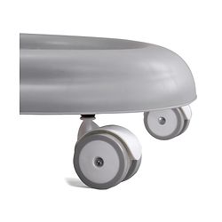 Babyhug Foldable Space Baby Walker with Parental Push Handle & Musical Toy Bar - Grey| Cushion Seat| Adjustable Height| Smooth Swivel Wheels| Removable Parental Handle