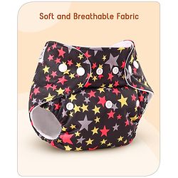 Babyhug Reusable Cloth Diaper With Insert Elephants Icecream & Deer Prints Pack  of 3 - Purple Blue Pink
