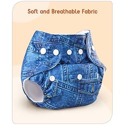 Babyhug Reusable Cloth Diaper With Insert Elephants Icecream & Deer Prints Pack  of 3 - Purple Blue Pink