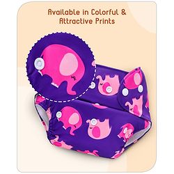 Babyhug Printed Free Size Reusable Cloth Diaper Without Insert ( Shell Only ) Pack of 5 - Multicolour