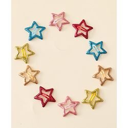 Babyhug Star Shaped Snap Clips Pack of 5 - Multicolor