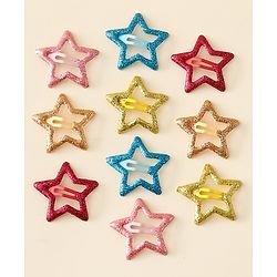 Babyhug Star Shaped Snap Clips Pack of 5 - Multicolor