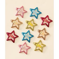 Babyhug Star Shaped Snap Clips Pack of 5 - Multicolor