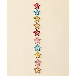 Babyhug Star Shaped Snap Clips Pack of 5 - Multicolor