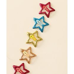 Babyhug Star Shaped Snap Clips Pack of 5 - Multicolor