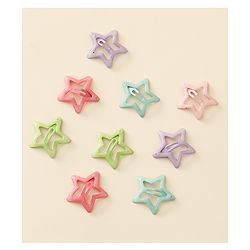 Babyhug Star Shaped Snap Clips Pack of 10 - Multicolor