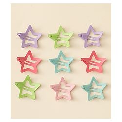 Babyhug Star Shaped Snap Clips Pack of 10 - Multicolor