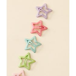 Babyhug Star Shaped Snap Clips Pack of 10 - Multicolor