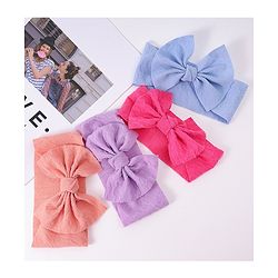 Babyhug Free Size Headbands With Bow Applique Pack Of 4 - Multicolour