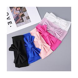 Babyhug Free Size Headbands With Bow Applique Pack Of 6 - Multicolour