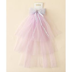Babyhug Clip with Bow Applique & Veil - Purple