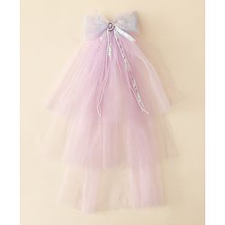 Babyhug Clip with Bow Applique & Veil - Purple