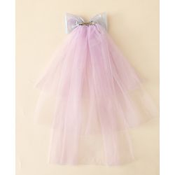 Babyhug Clip with Bow Applique & Veil - Purple