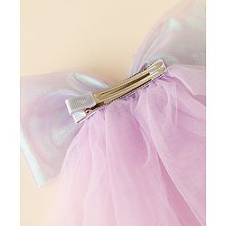 Babyhug Clip with Bow Applique & Veil - Purple