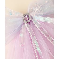 Babyhug Clip with Bow Applique & Veil - Purple