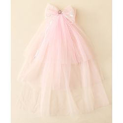 Babyhug Clip with Bow Applique & Veil - Purple