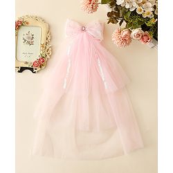 Babyhug Clip with Bow Applique & Veil - Purple