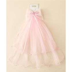 Babyhug Hair Clip with Bow Applique & Veil - Pink