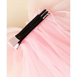 Babyhug Hair Clip with Bow Applique & Veil - Pink